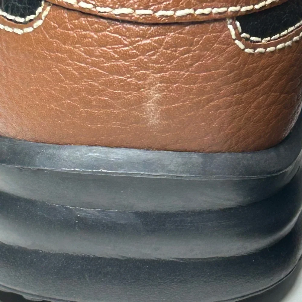 Dr. Comfort Wave Mens 9M Black Brown‎ Leather Diabetic Orthopedic Shoes Loafers